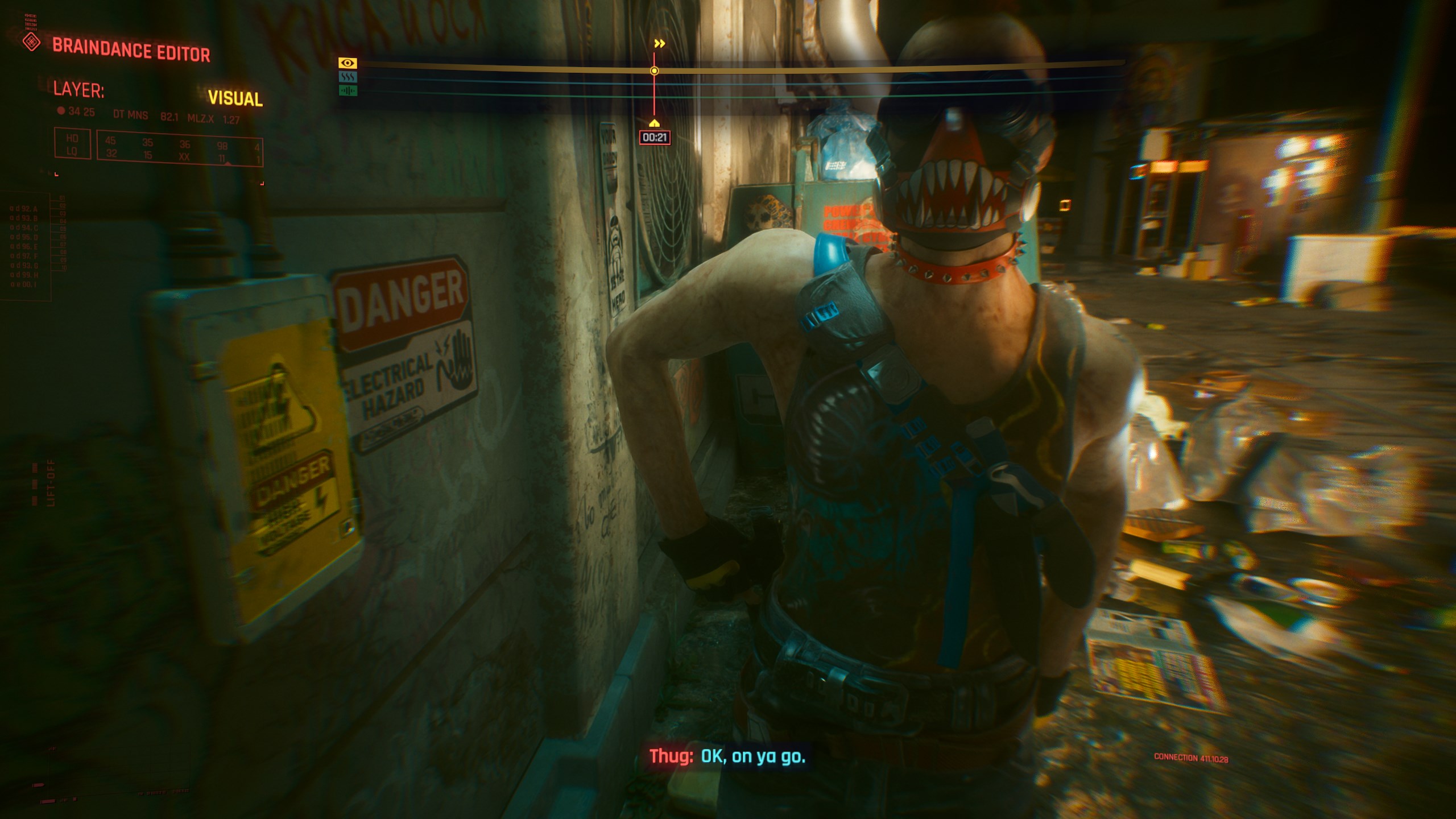 A man dressed in cyan and red has a heist to share, handing a gun to...